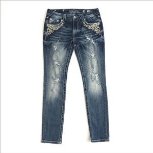 Miss Me Signature Skinny Distressed Jeans
